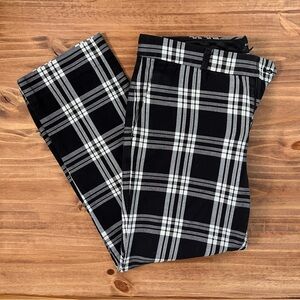 Banana Republic Avery Plaid Tapered Slacks